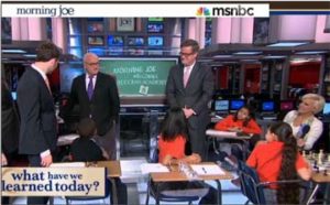 MSNBC, Morning Joe, charter schools