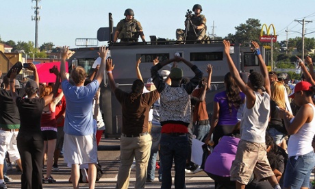 Ferguson police, protest