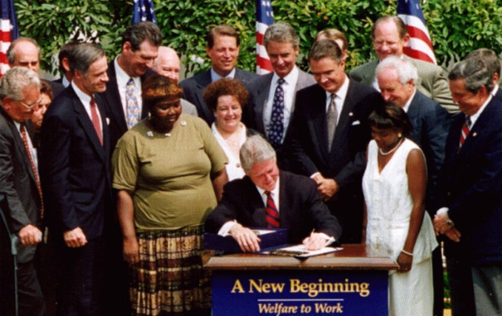 Bill Clinton signing the 