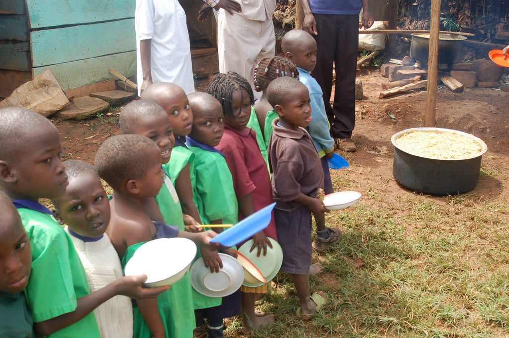 Children being fed in Kenya (cc photo: FMSC)