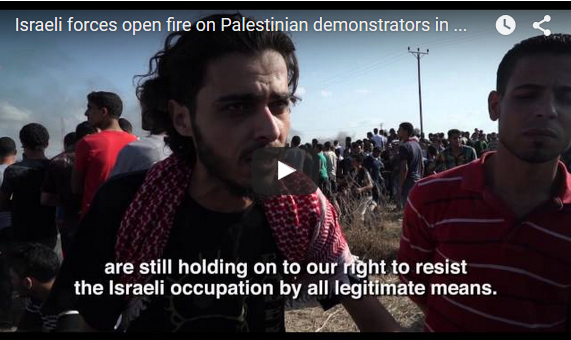 Israelis open fire on Palestinian demonstrators
