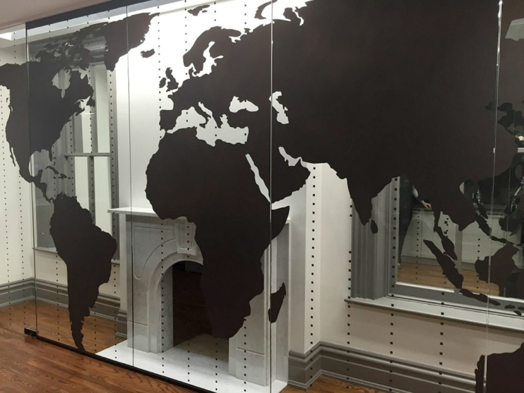 Map in Uber offices