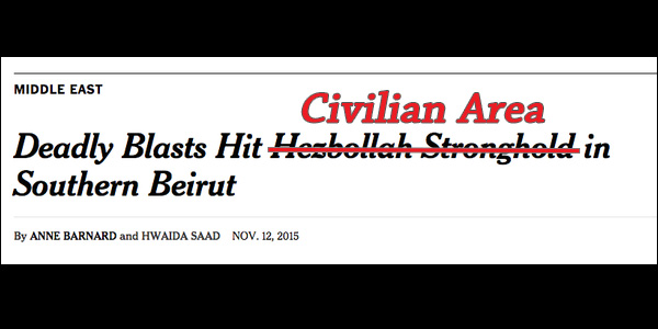 New York Times headline for Beirut bombing--corrected