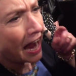 Hillary Clinton responds to a question about fossil fuels. (image: Greenpeace via Salon)