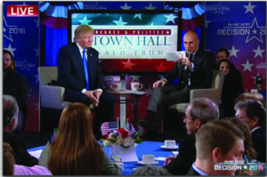 Donald Trump offers Matt Lauer a statistic derived from a hoax website.