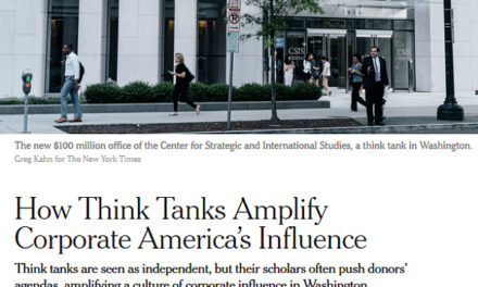 NYT Reveals Think Tank It’s Cited for Years to Be Corrupt Arms Booster