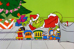 The Grinch stealing Christmas