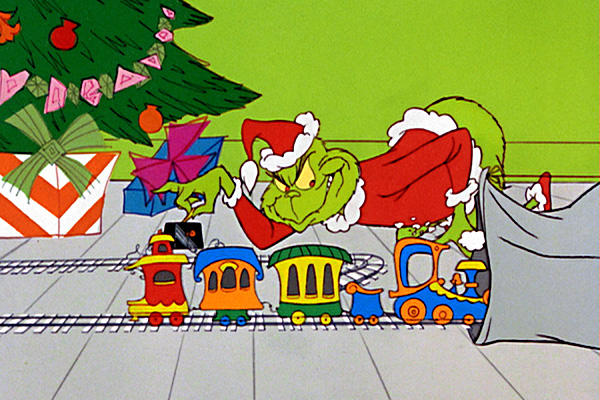 The Grinch stealing Christmas