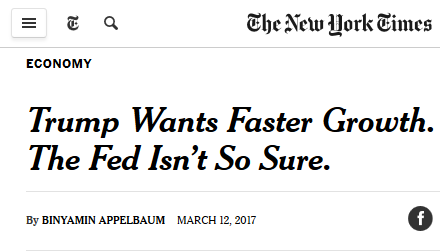 NYT Sees Fed on Collision Course With Trump—for Doing What Trump Said to Do