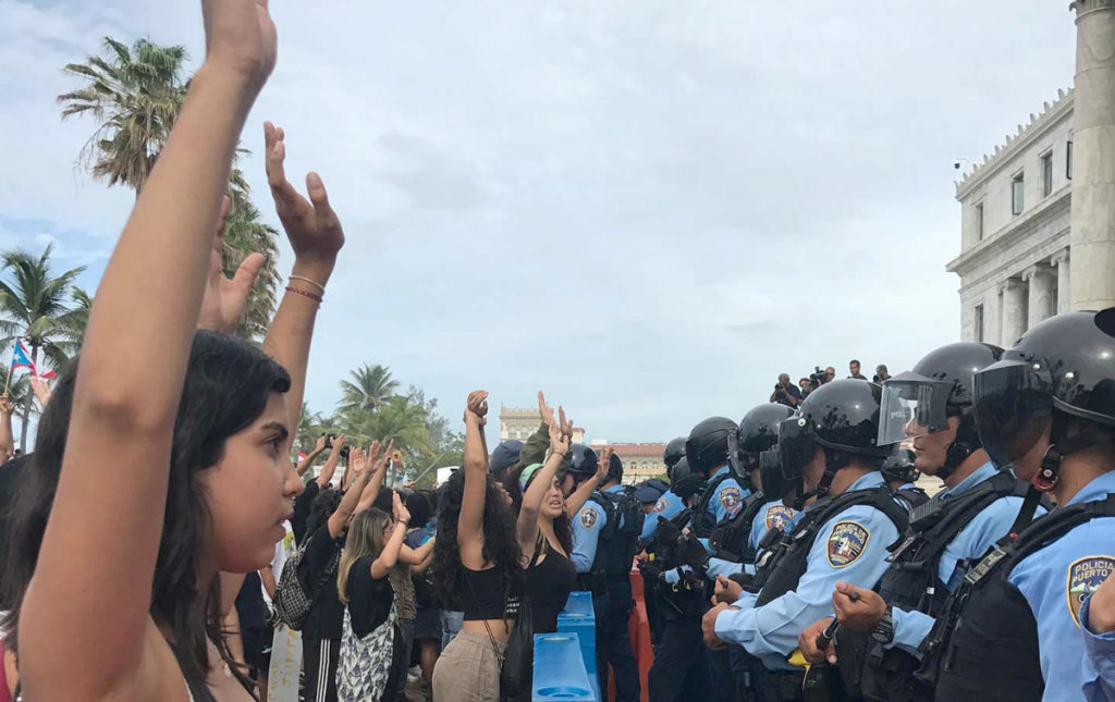 Puerto Rico protest (photo: Aurora Muriente Pastrana/The Nation)
