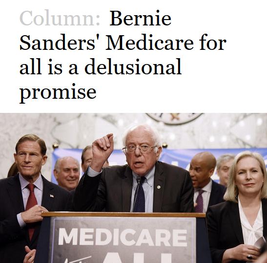 Chicago Tribune: Bernie Sanders' Medicare for all is a delusional promise