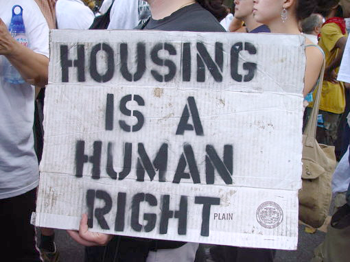 Housing Is a Human Right (cc photo: Jonathan McIntosh/Wikimedia)