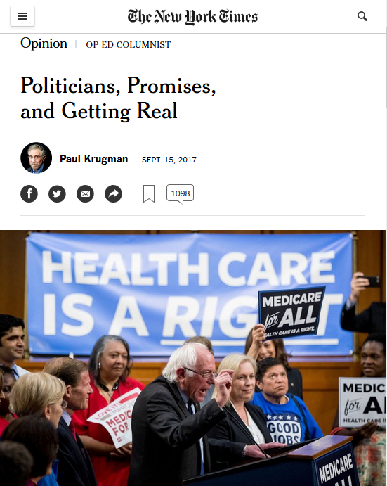 NYT: Politicians, Promises and Getting Real