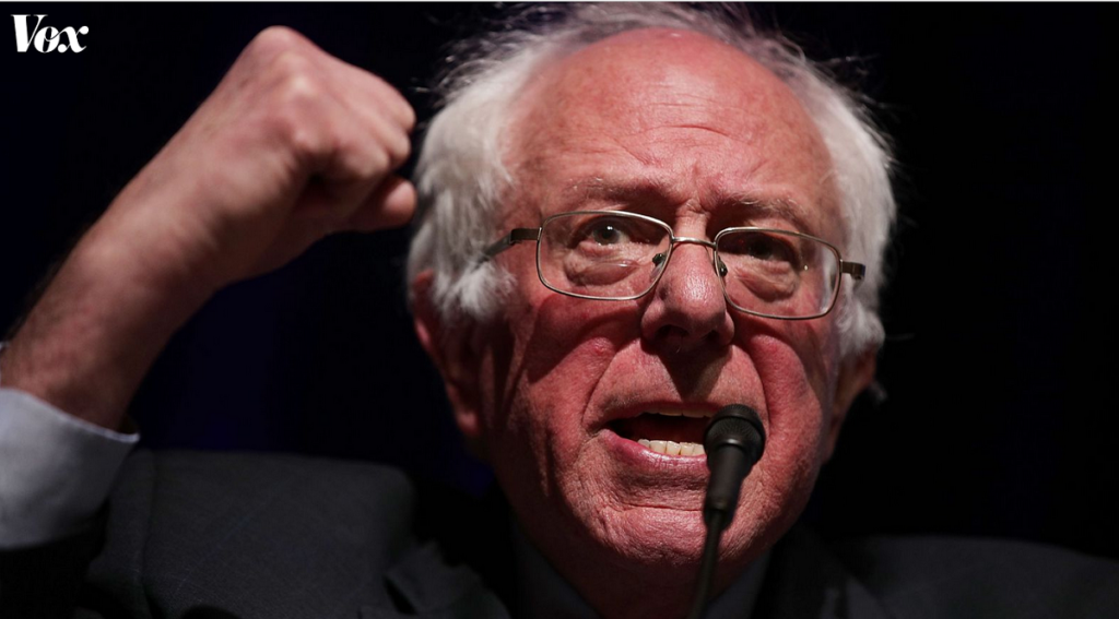 Vox depiction of Bernie Sanders