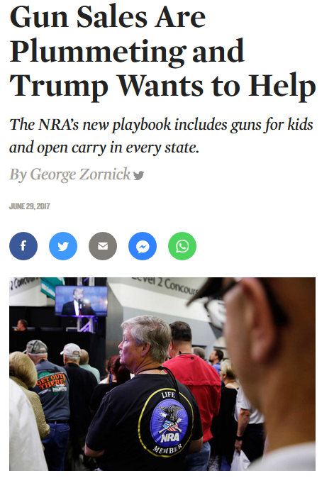 The Nation: Gun Sales Are Plummeting and Trump Wants to Help