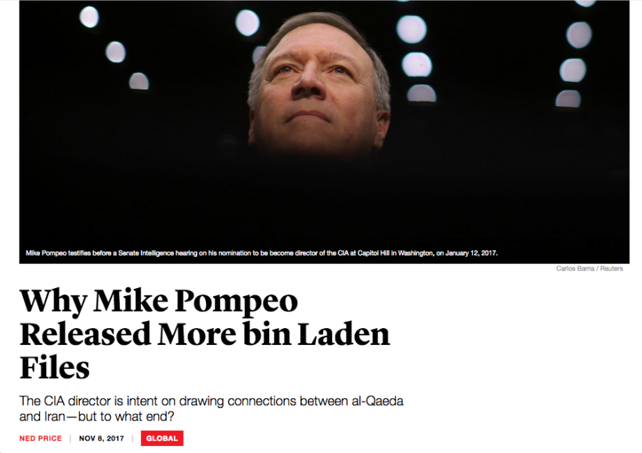 Atlantic: Why Mike Pompeo Released More bin Laden Files