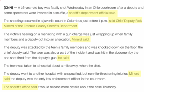 CNN report on the killing of Charles Haynes