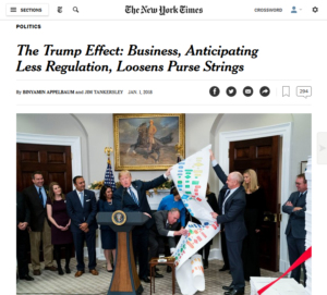 NYT: The Trump Effect: Business, Anticipating Less Regulation, Loosens Purse Strings