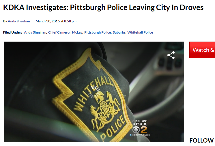 KDKA Investigates: Pittsburgh Police Leaving City in Droves
