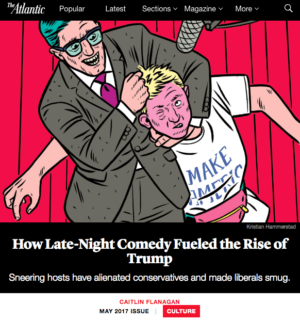Atlantic: How Late-Night Comedy Fueled the Rise of Trump