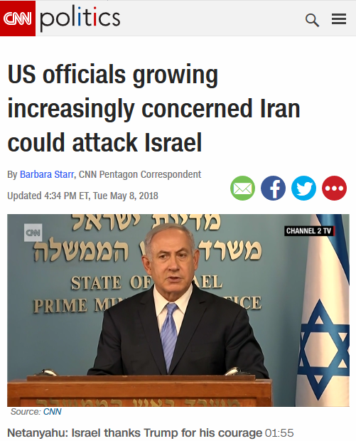 CNN: US Officials Growing Increasingly Concerned Iran Could Attack Israel