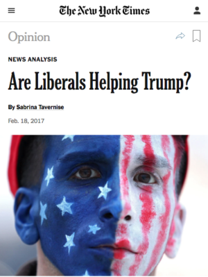 NYT: Are Liberals Helping Trump?