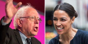 Fox News depiction of Bernie Sanders and Alexandria Ocasio-Cortez