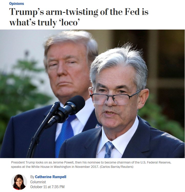 WaPo: Trump’s arm-twisting of the Fed is what’s truly ‘loco’