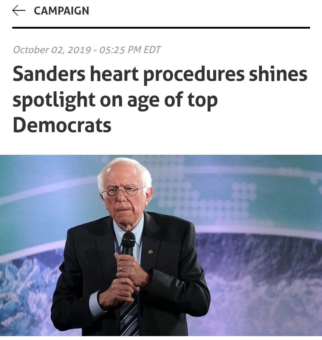Hill: Sanders heart procedures shines spotlight on age of top Democrats