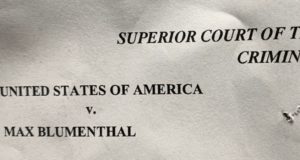 USA v Max Blumenthal: court papers (image: Grayzone)