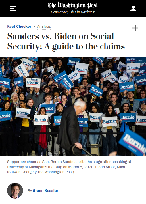 WaPo: Sanders vs. Biden on Social Security: A guide to the claims