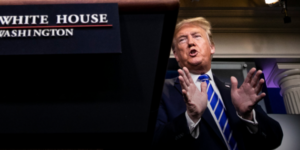 NYT depiction of Trump discussing the bleach treatment