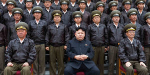 New York Times photo of Kim Jong-un posing with North Korean officers