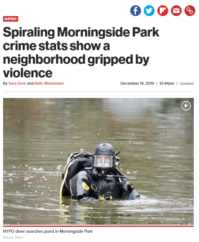 NY Post: Spiraling Morningside Park crime stats show a neighborhood gripped by violence 