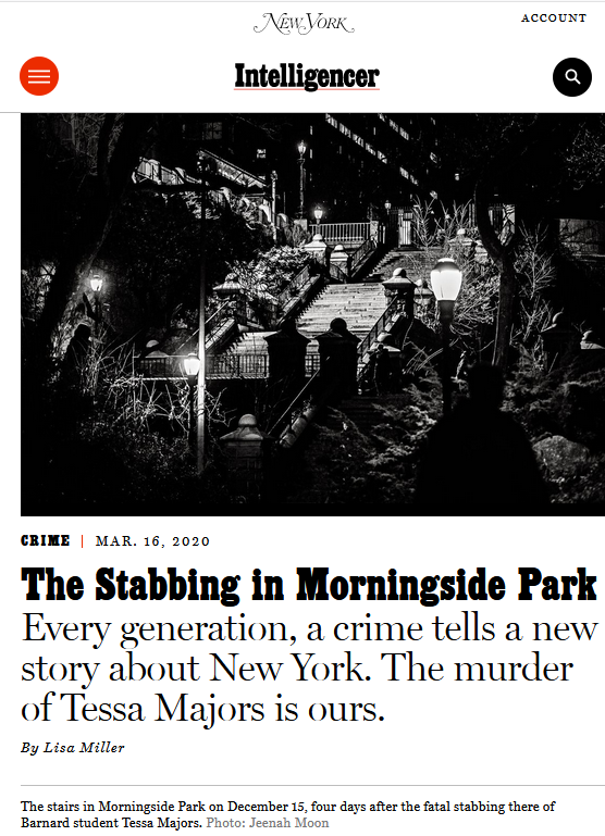 New York: The Stabbing in Morningside Park