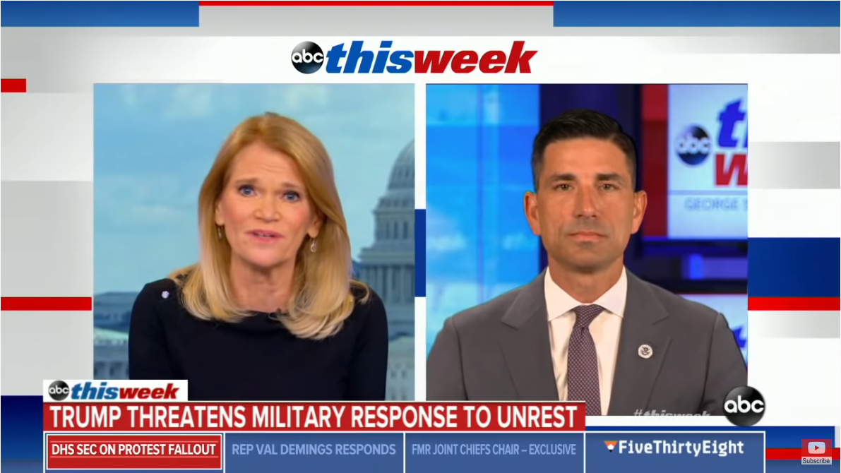 Martha Raddatz interviews acting Homeland Security Secretary Chad Wolf on "This Week."