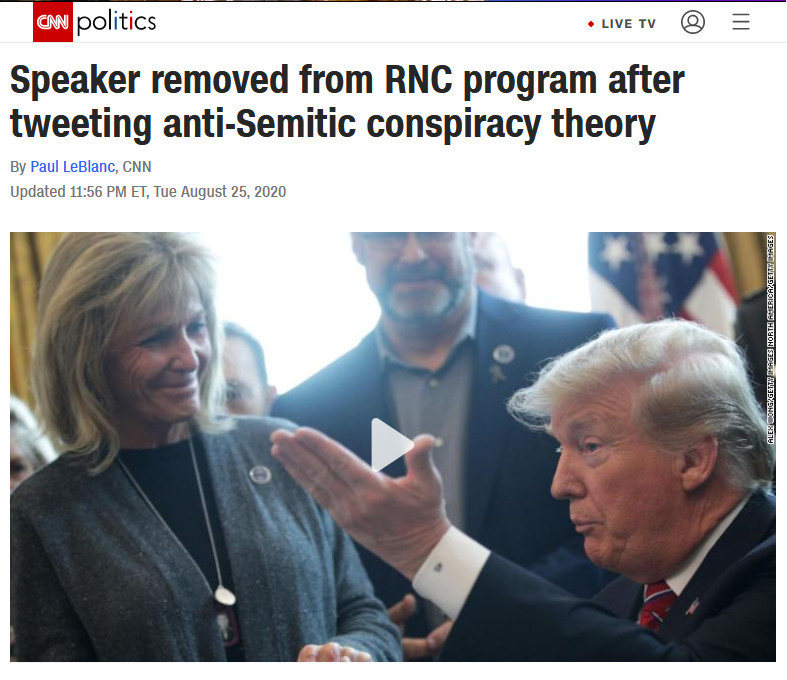 CNN: Speaker removed from RNC program after tweeting anti-Semitic conspiracy theory