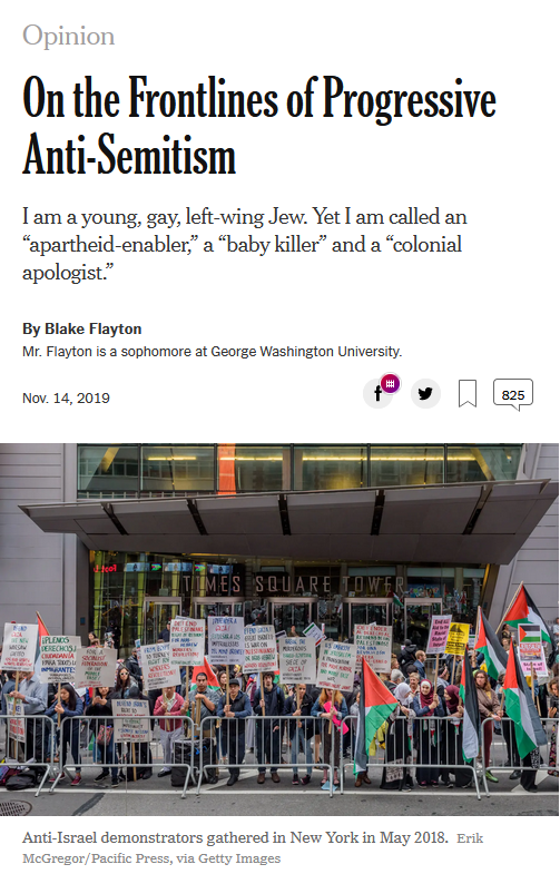 NYT: On the Frontlines of Progressive Anti-Semitism