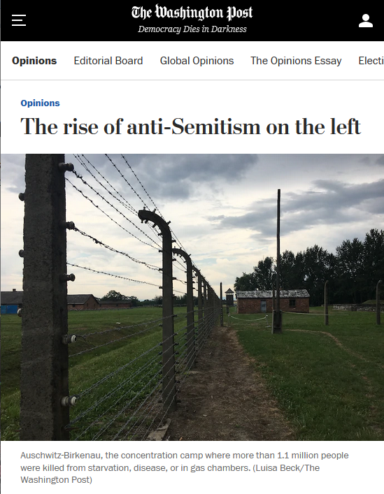 WaPo: The Rise of Antisemitism on the Left