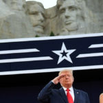 Breitbart depiction of Trump with Mount Rushmore