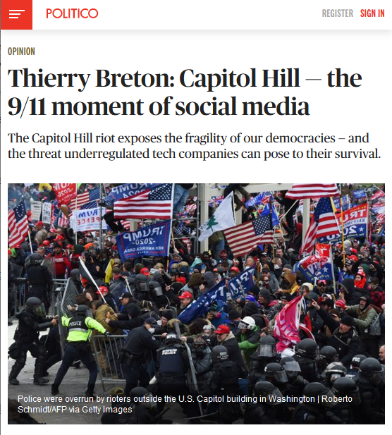 Politico: Capitol Hill — the 9/11 moment of social media 