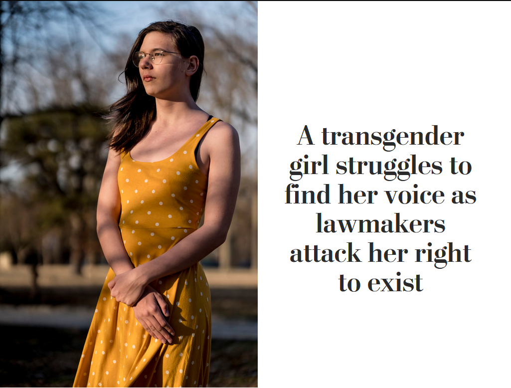 WaPo: A transgender girl struggles to find her voice as lawmakers attack her right to exist