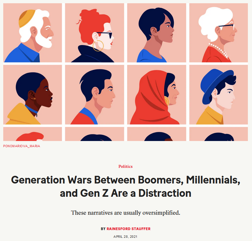 Teen Vogue: Generation Wars Between Boomers, Millennials, and Gen Z Are a Distraction