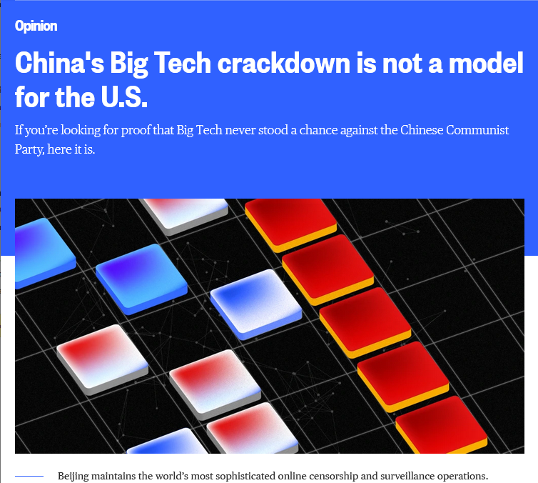 MSNBC: China's Big Tech crackdown is not a model for the U.S.