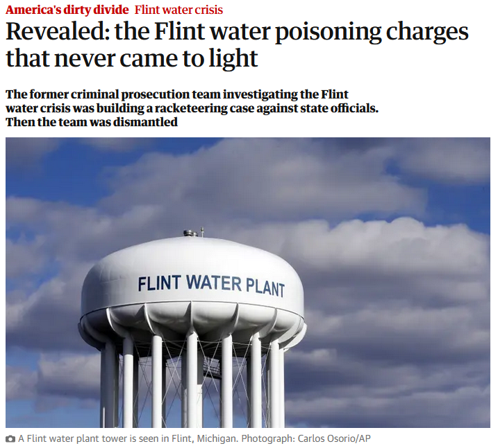 Guardian: Revealed: the Flint water poisoning charges that never came to light