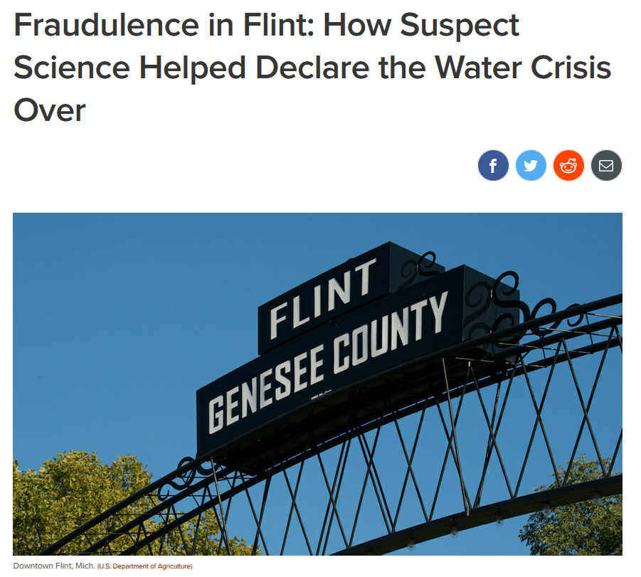 Truthdig: Fraudulence in Flint: How Suspect Science Helped Declare the Water Crisis Over