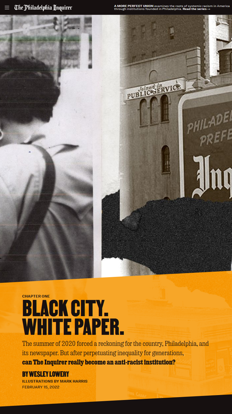 Philadelphia Inquirer: Black City. White Paper.
