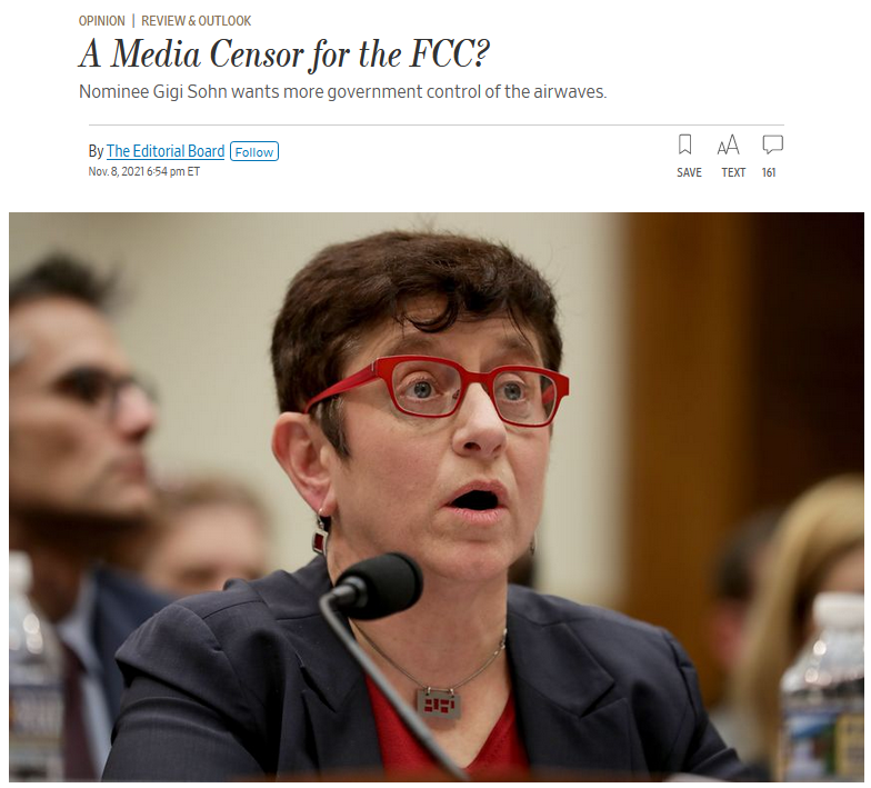 WSJ: A Media Censor for the FCC?