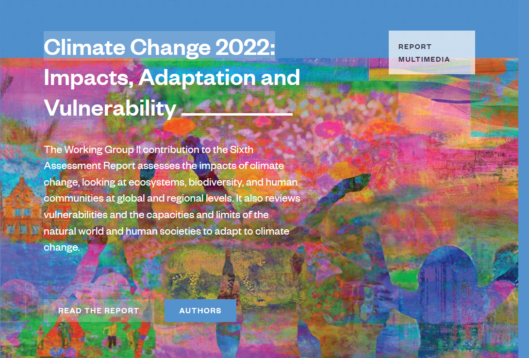 IPCC: Climate Change 2022: Impacts, Adaptation and Vulnerability