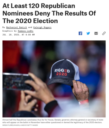 538: At Least 120 Republican Nominees Deny The Results Of The 2020 Election